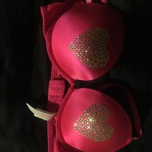 Victoria secret pink bra with gems